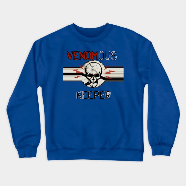 Venomous Keeper Skull (original) Crewneck Sweatshirt by The Illegal Goat Company